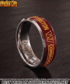 14 Washington Commanders Premium Tungsten Carbide Ring - Engraved custom name