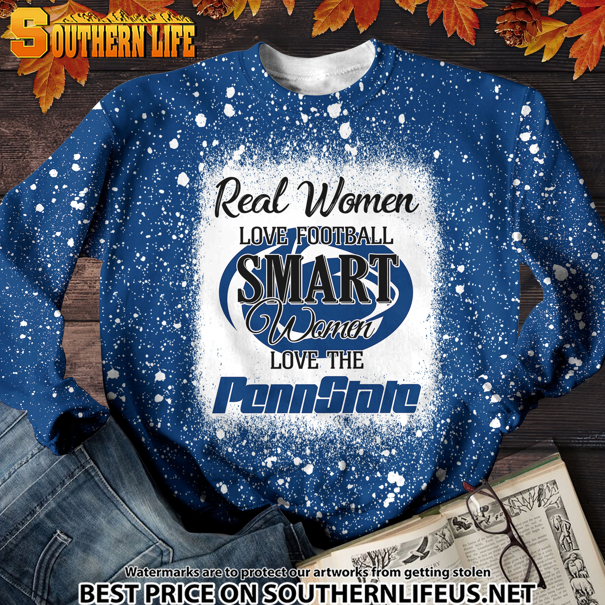 NCAA27 Real Women Love Football Smart Women Love Lions Bleached 3D Printed Hoodie, TShirt, Sweatshirt - Image 3