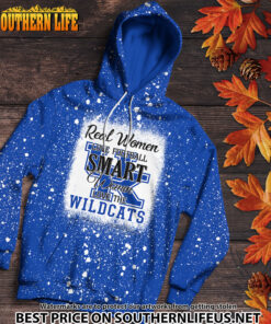Alternative view of NCAA12 Real Women Love Football Smart Women Love Wildcats Bleached 3D Printed Hoodie, TShirt, Sweatshirt