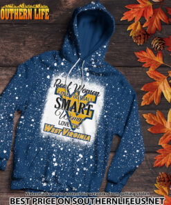Alternative view of NCAA29 Real Women Love Football Smart Women Love Mountaineers Bleached 3D Printed Hoodie, TShirt, Sweatshirt