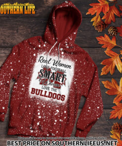 Alternative view of NCAA16 Real Women Love Football Smart Women Love Bulldogs Bleached 3D Printed Hoodie, TShirt, Sweatshirt
