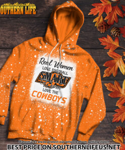 Alternative view of NCAA17 Real Women Love Football Smart Women Love Cowboys Bleached 3D Printed Hoodie, TShirt, Sweatshirt