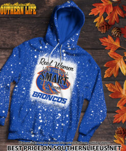Alternative view of NCAA23 Real Women Love Football Smart Women Love Broncos Bleached 3D Printed Hoodie, TShirt, Sweatshirt