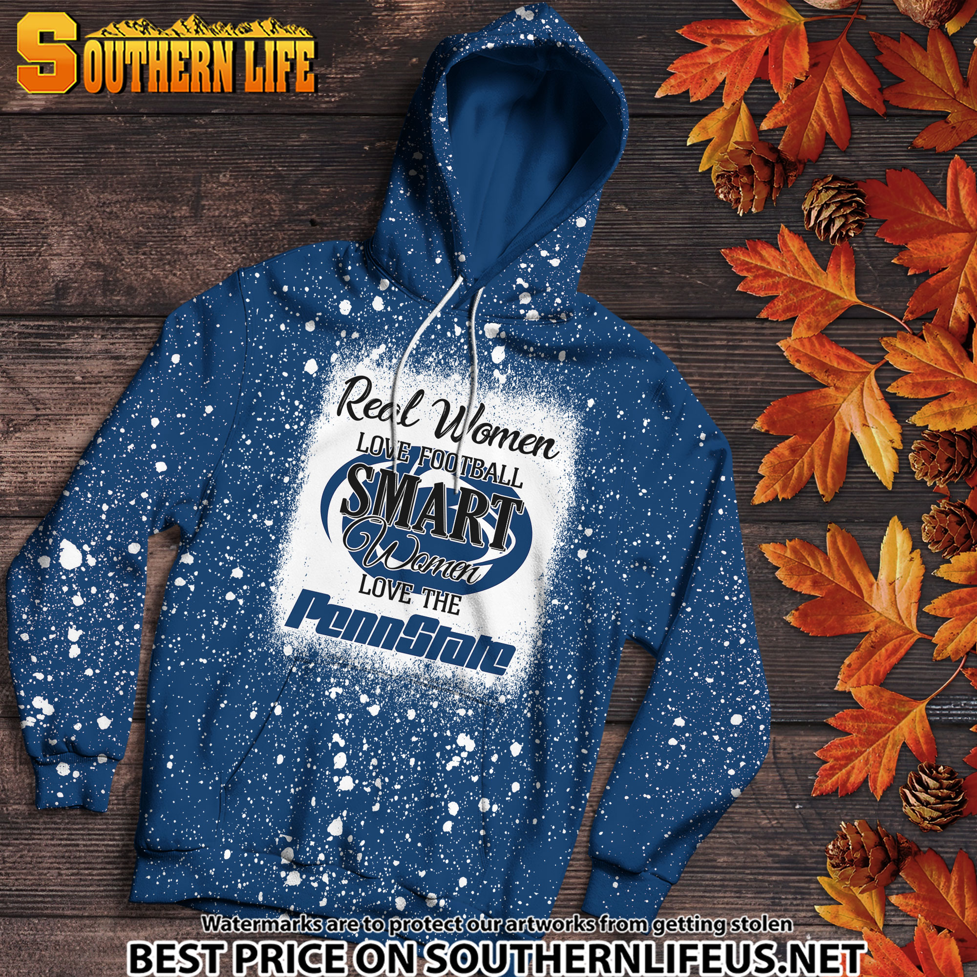 NCAA27 Real Women Love Football Smart Women Love Lions Bleached 3D Printed Hoodie, TShirt, Sweatshirt - Image 2