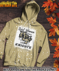 Alternative view of NCAA33 Real Women Love Football Smart Women Love Knights Bleached 3D Printed Hoodie, TShirt, Sweatshirt