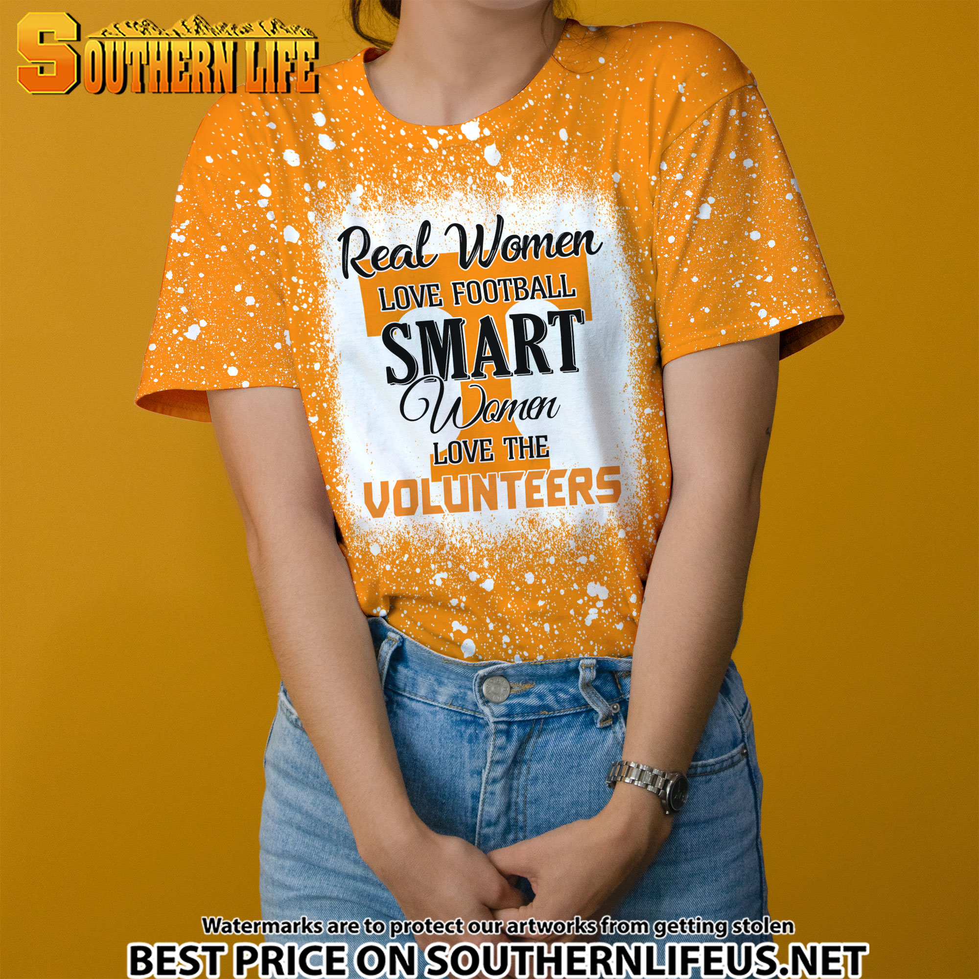 NCAA09 Real Women Love Football Smart Women Love Volunteers Bleached 3D Printed Hoodie, TShirt, Sweatshirt
