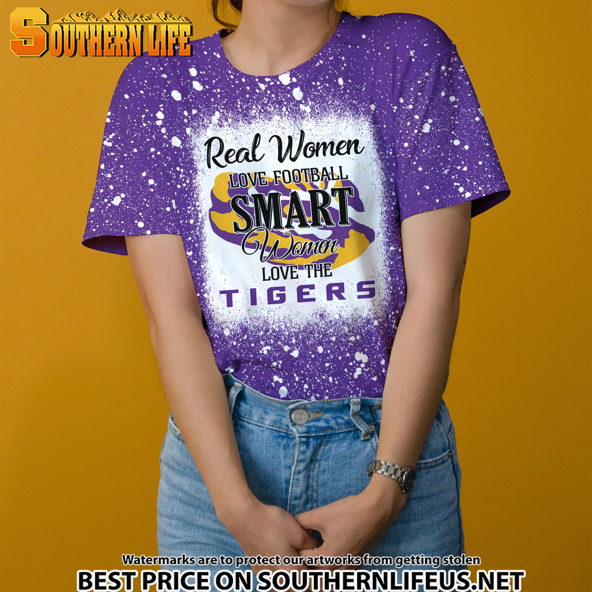 NCAA13 Real Women Love Football Smart Women Love LSU Tigers Bleached 3D Printed Hoodie, TShirt, Sweatshirt