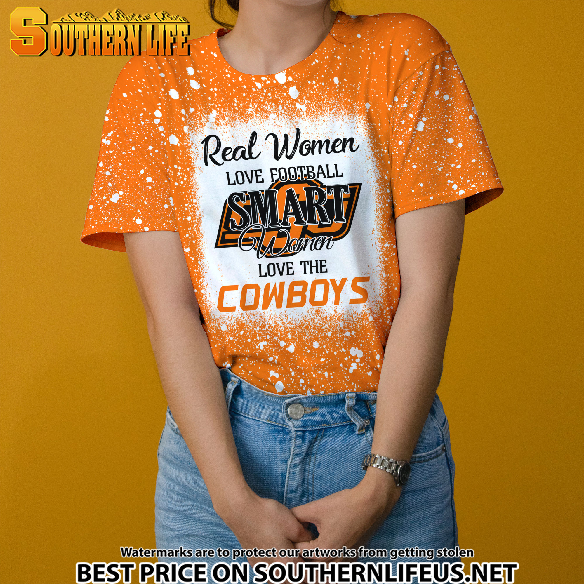 NCAA17 Real Women Love Football Smart Women Love Cowboys Bleached 3D Printed Hoodie, TShirt, Sweatshirt