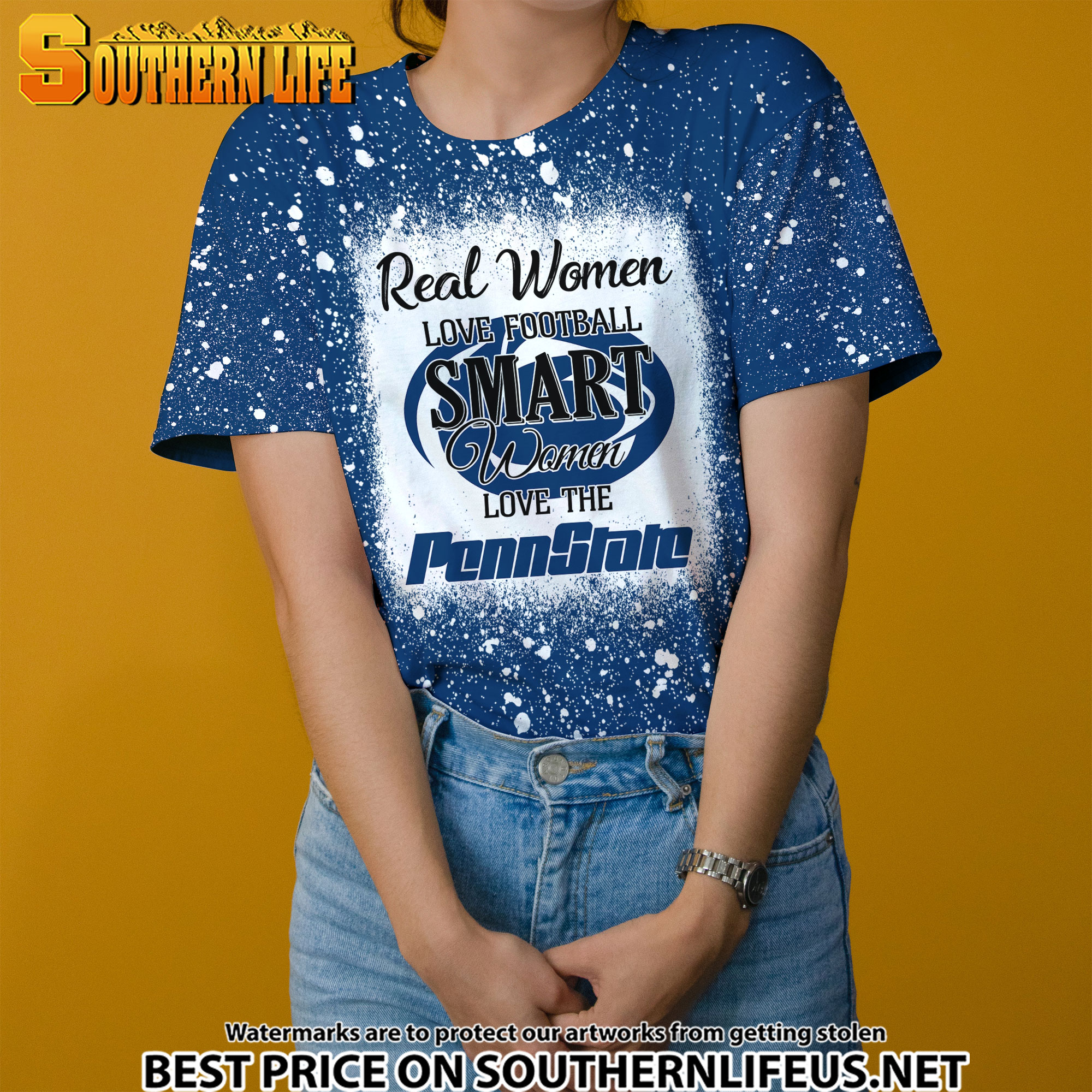 NCAA27 Real Women Love Football Smart Women Love Lions Bleached 3D Printed Hoodie, TShirt, Sweatshirt