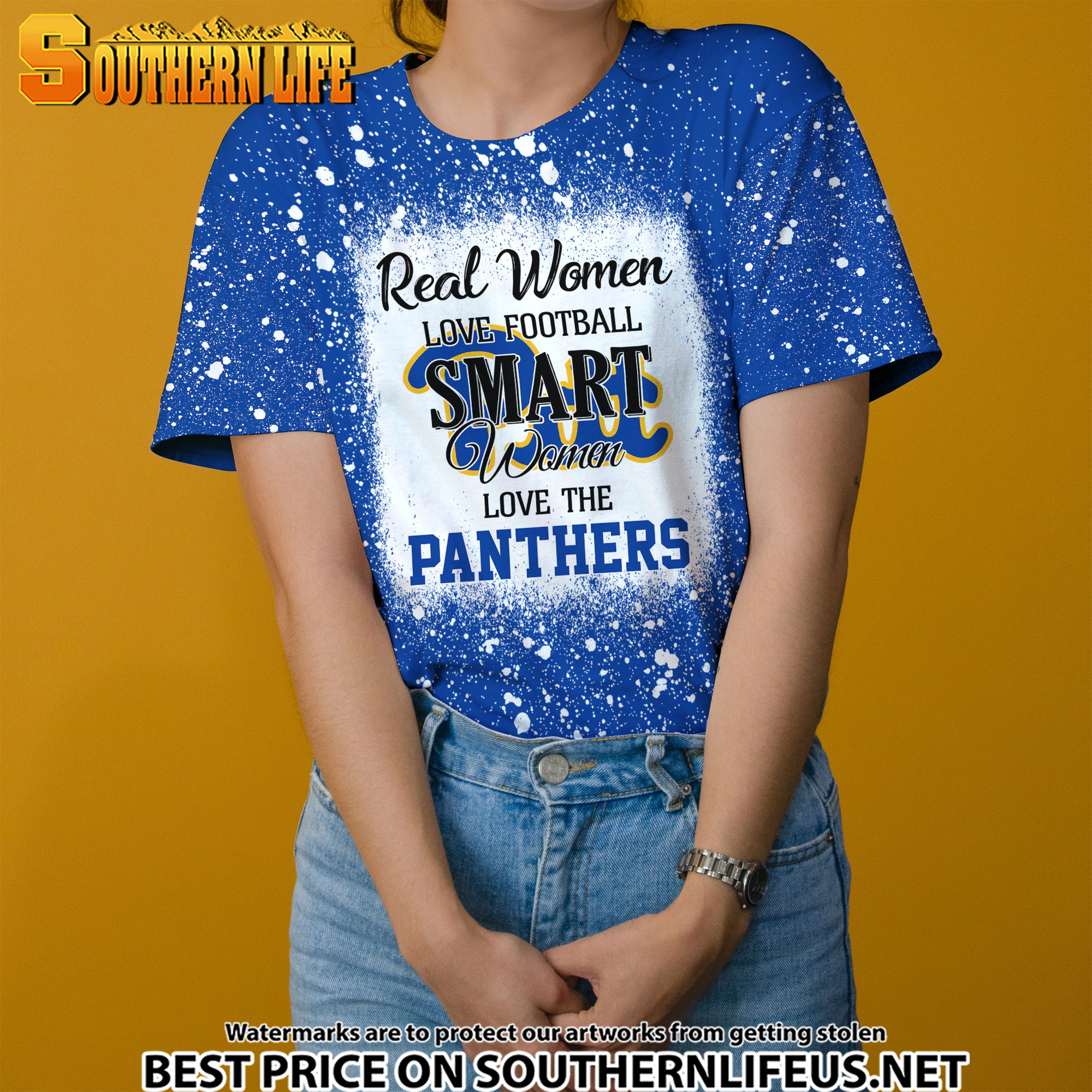 NCAA28 Real Women Love Football Smart Women Love Panthers Bleached 3D Printed Hoodie, TShirt, Sweatshirt