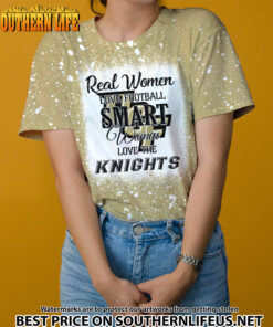 NCAA33 Real Women Love Football Smart Women Love Knights Bleached 3D Printed Hoodie, TShirt, Sweatshirt