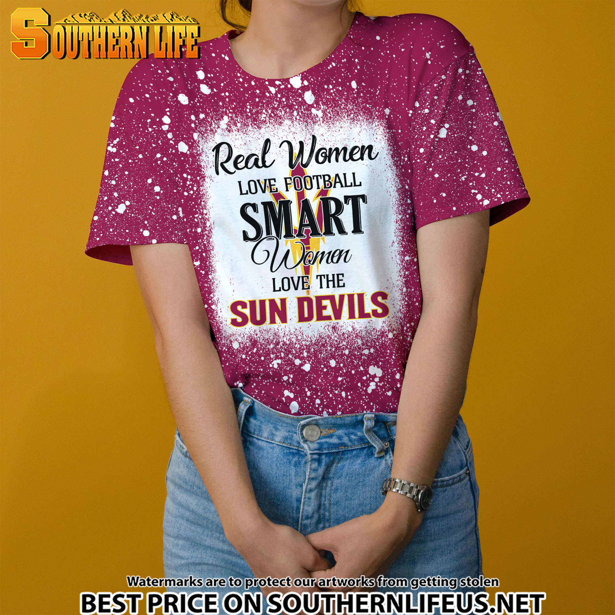 NCAA40 Real Women Love Football Smart Women Love Devils Bleached 3D Printed Hoodie, TShirt, Sweatshirt