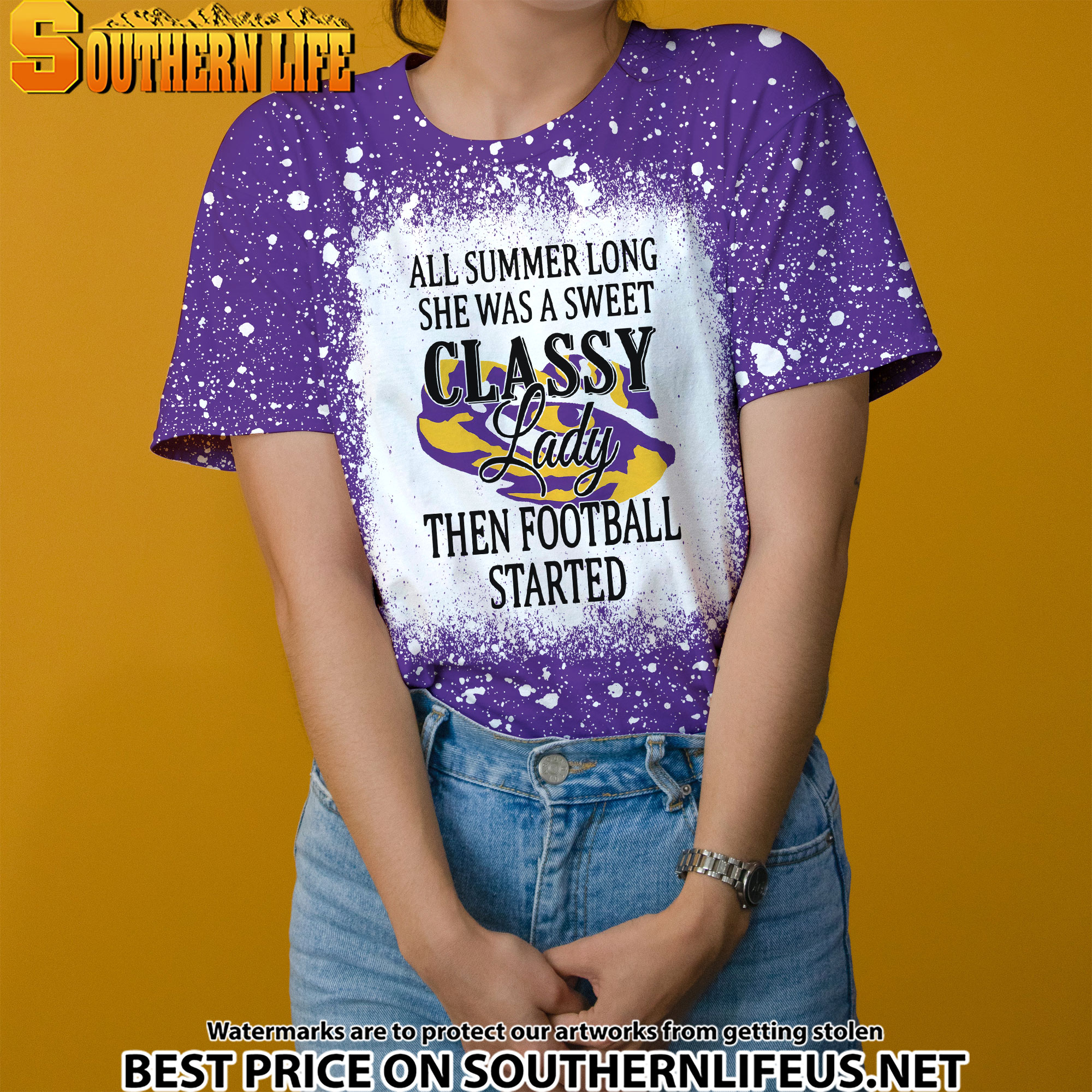 NCAA13 LSU Tigers Sweet And Classy Lady Bleached Women's Skater Dresses - Image 2