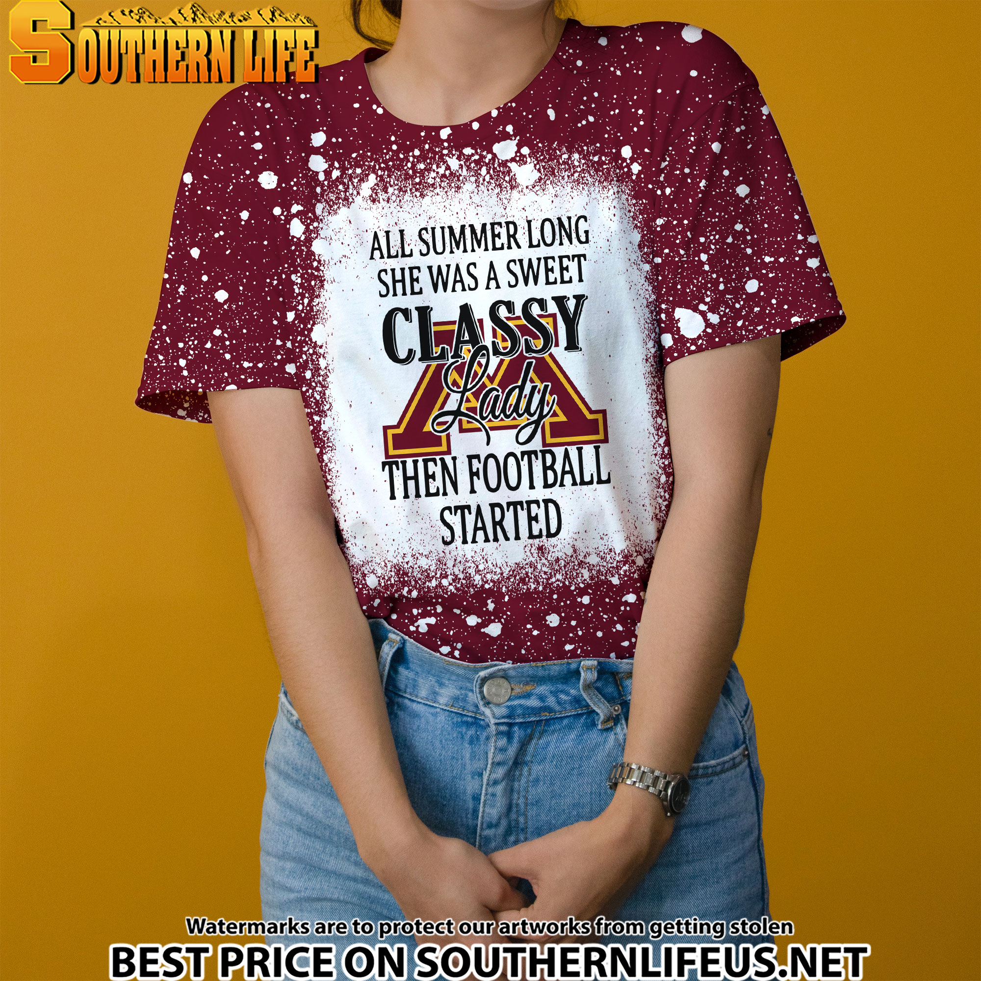 NCAA57 Minnesota Golden Gophers Sweet And Classy Lady Bleached 3D Printed Hoodie, TShirt, Sweatshirt