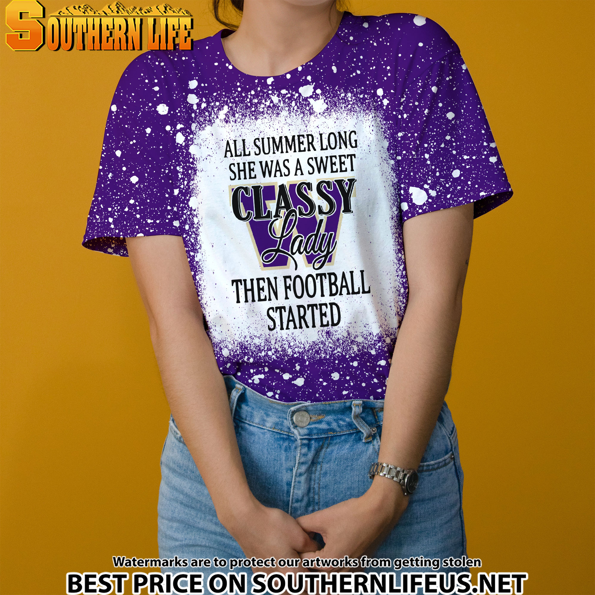 NCAA78 Washington Huskies Sweet And Classy Lady Bleached 3D Printed Hoodie, TShirt, Sweatshirt