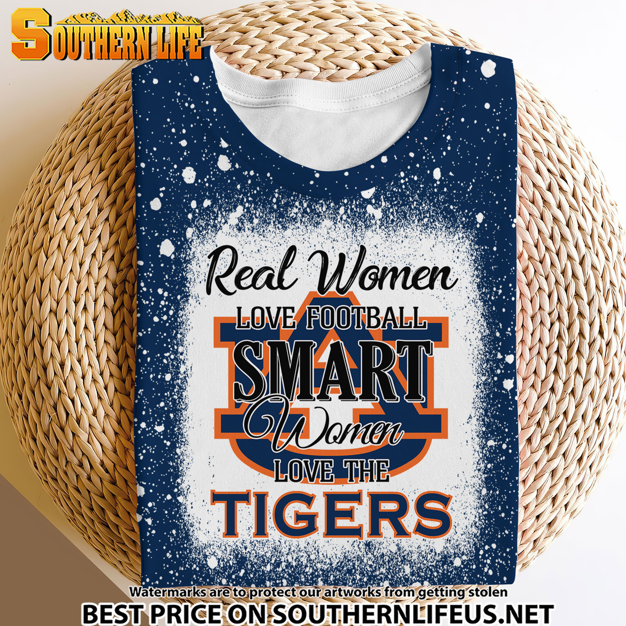 NCAA03 Real Women Love Football Smart Women Love Tigers Bleached 3D Printed Hoodie, TShirt, Sweatshirt - Image 4