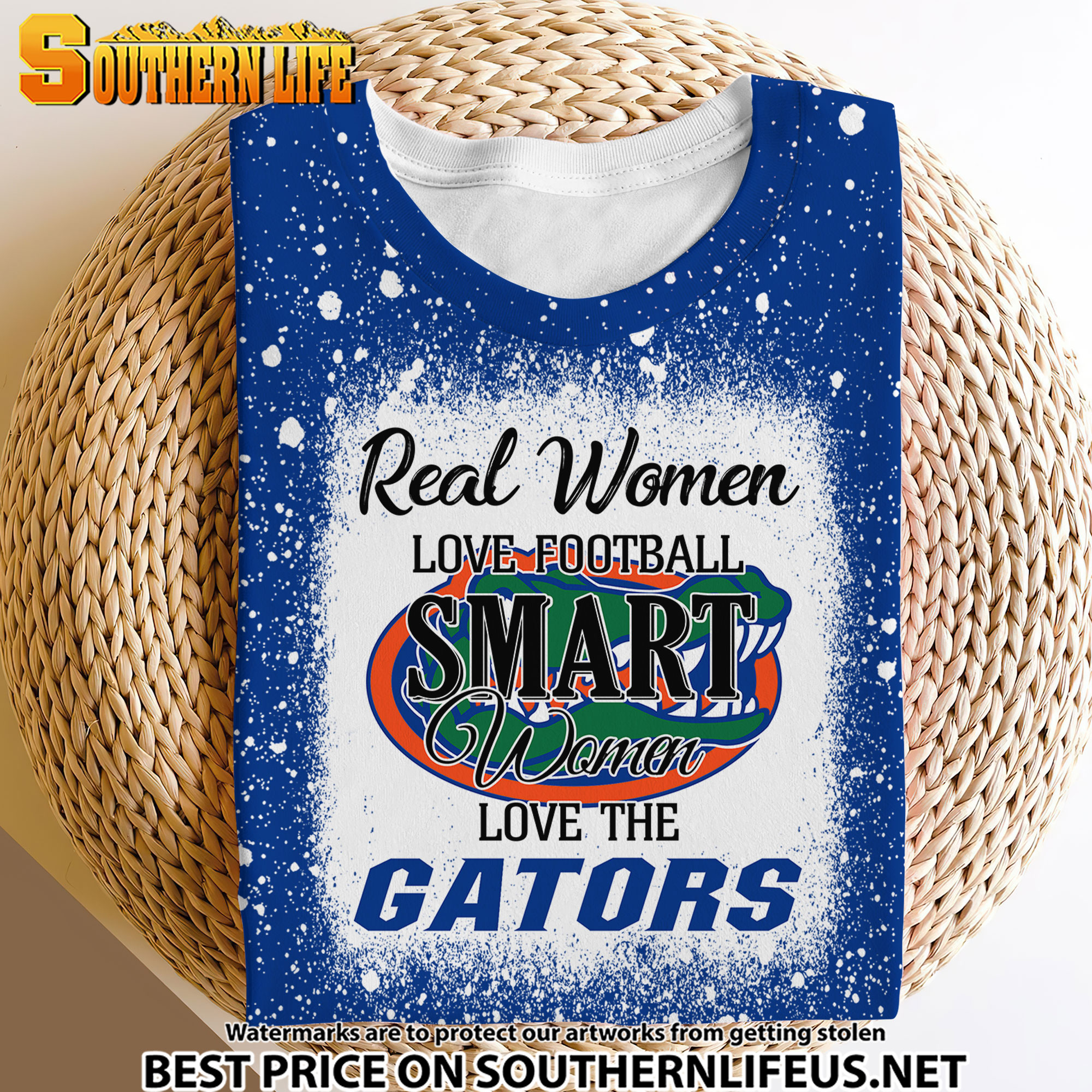 NCAA15 Real Women Love Football Smart Women Love Gators Bleached 3D Printed Hoodie, TShirt, Sweatshirt - Image 4