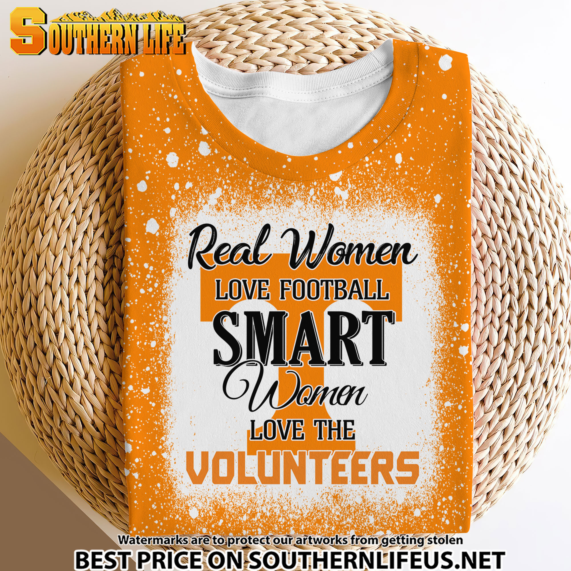 NCAA09 Real Women Love Football Smart Women Love Volunteers Bleached 3D Printed Hoodie, TShirt, Sweatshirt - Image 4