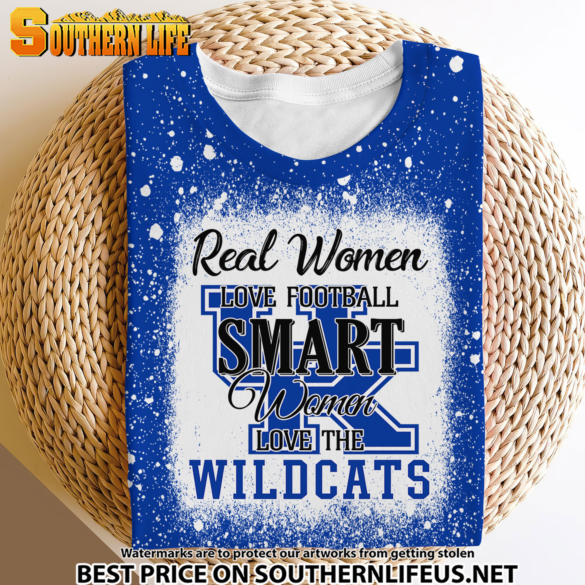 NCAA12 Real Women Love Football Smart Women Love Wildcats Bleached 3D Printed Hoodie, TShirt, Sweatshirt - Image 4