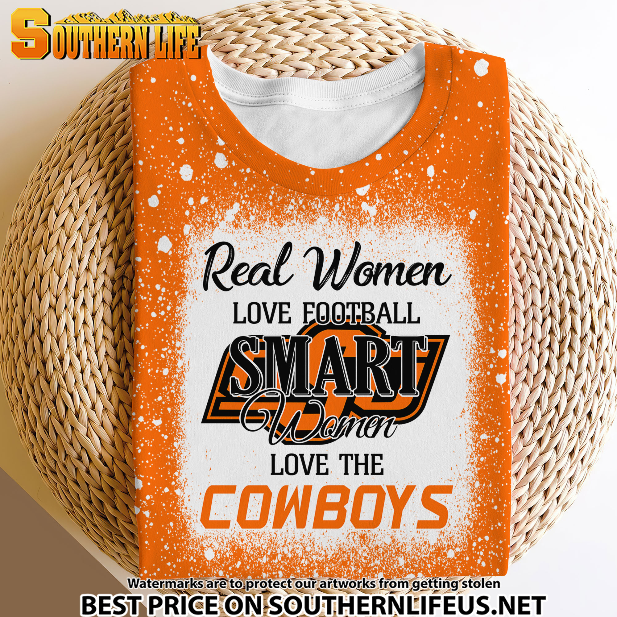 NCAA17 Real Women Love Football Smart Women Love Cowboys Bleached 3D Printed Hoodie, TShirt, Sweatshirt - Image 4