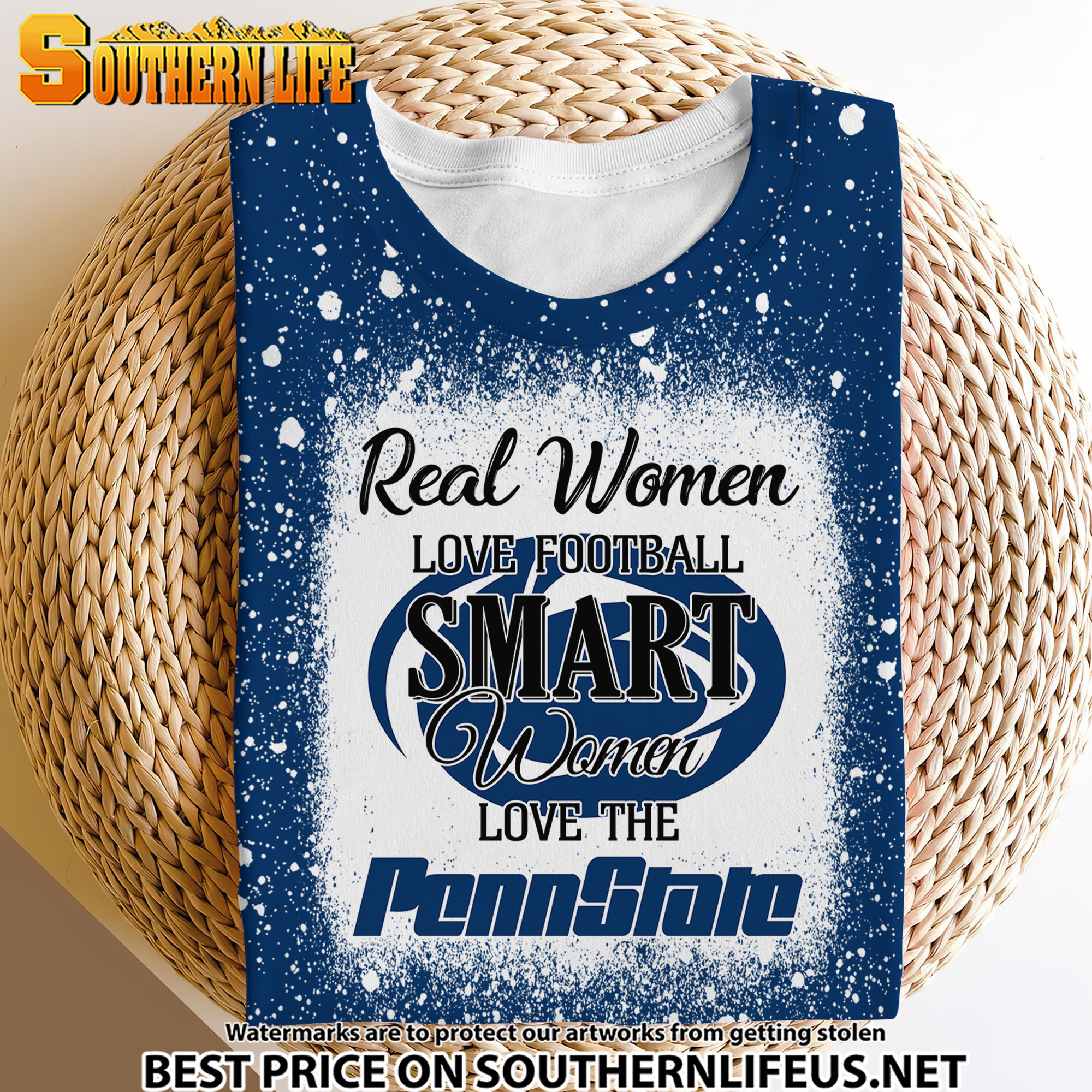 NCAA27 Real Women Love Football Smart Women Love Lions Bleached 3D Printed Hoodie, TShirt, Sweatshirt - Image 4