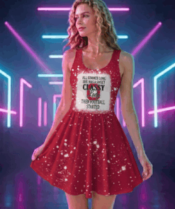NCAA04 Ohio State Buckeyes Sweet And Classy Lady Bleached Women's Skater Dresses