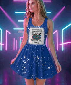 NCAA06 Florida Gators Sweet And Classy Lady Bleached Women's Skater Dresses
