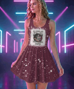 NCAA07 Florida State Seminoles Sweet And Classy Lady Bleached Women's Skater Dresses