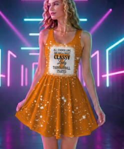 NCAA09 Tennessee Volunteers Sweet And Classy Lady Bleached Women's Skater Dresses