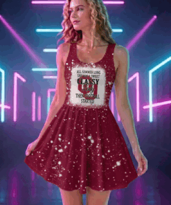 NCAA10 Oklahoma Sooners Sweet And Classy Lady Bleached Women's Skater Dresses