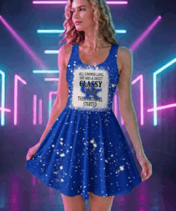 NCAA12 Kentucky Wildcats Sweet And Classy Lady Bleached Women's Skater Dresses