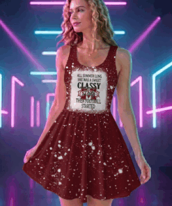 NCAA16 Mississippi State Bulldogs Sweet And Classy Lady Bleached Women's Skater Dresses