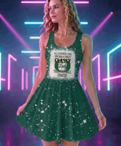 NCAA26 Oregon Ducks Sweet And Classy Lady Bleached Women's Skater Dresses