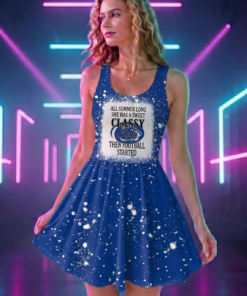 NCAA27 Penn State Nittany Lions Sweet And Classy Lady Bleached Women's Skater Dresses