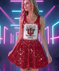 NCAA30 Indiana Hoosiers Sweet And Classy Lady Bleached Women's Skater Dresses