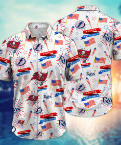 Tampa Bay Sports Teams Happy 4th Of July USA Hawaiian Shirt